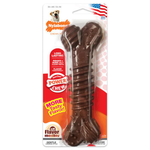 Nylabone Dura Chew Power Chew Textured Dog Bone Flavor Medley X-Large/Souper (1 Count) - Image 2