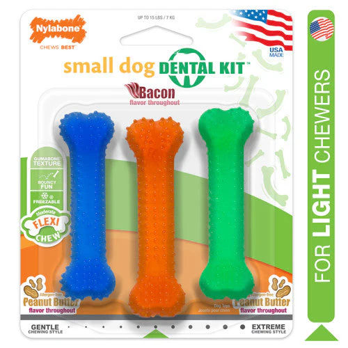 Nylabone FlexiChew Dog Dental Pack Variety X-Small/Petite (3 Count) - Image 2