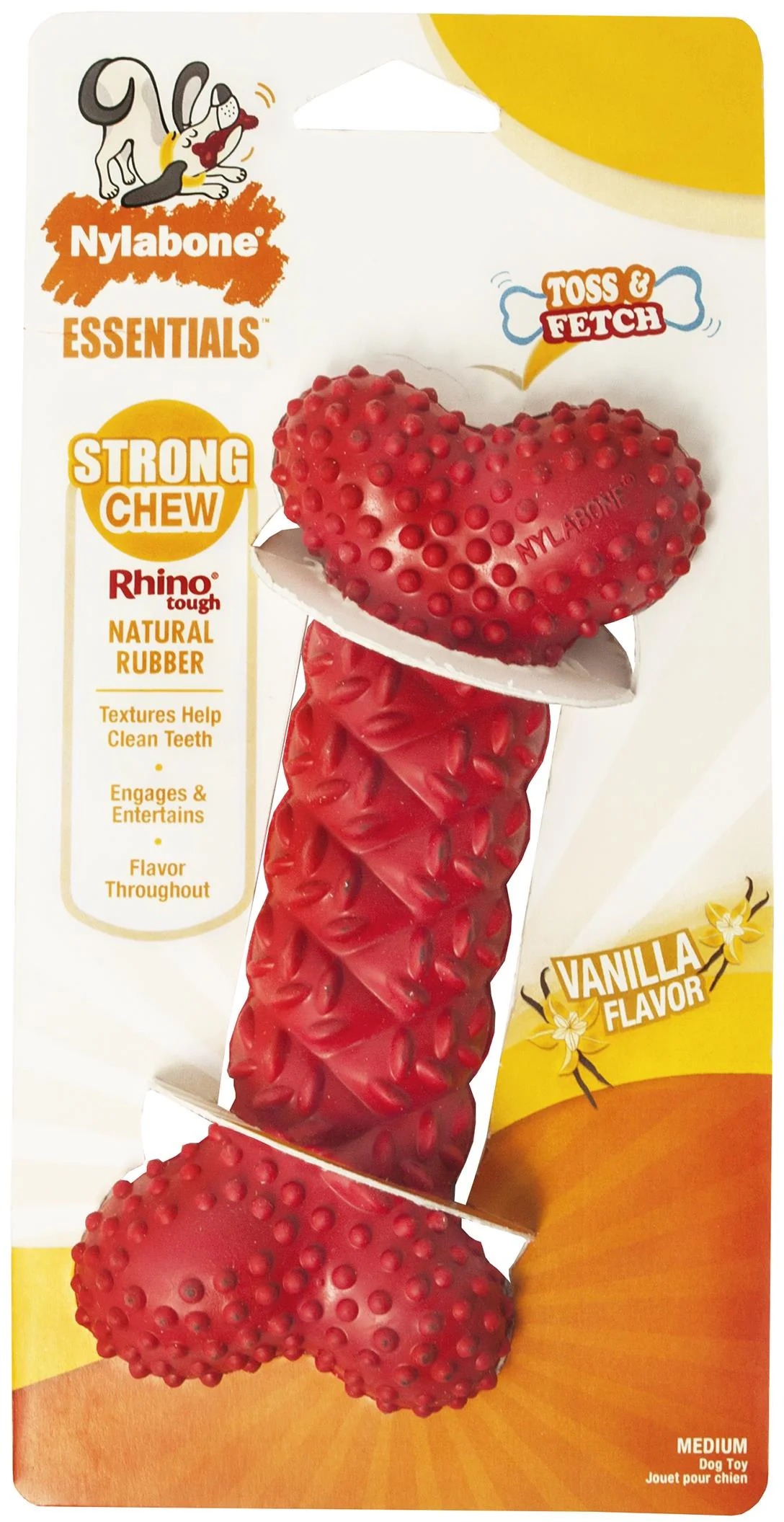 Nylabone Fun N Fit Rubber Braided Bone Medium {L-b }181247