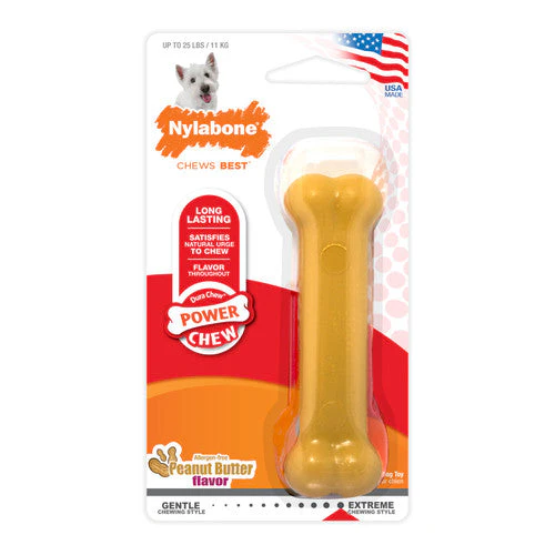 Nylabone Power Chew Durable Dog Toy Peanut Butter Small/Regular (1 Count) (D) - Image 2