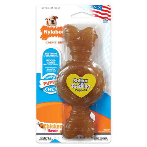 Nylabone Puppy Chew Ring Bone Chicken Medium/Wolf (1 Count) - Image 2