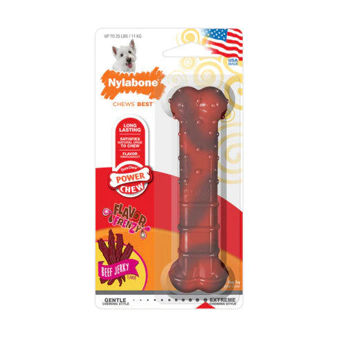 Nylabone Flavor Frenzy Power Chew Dog Toy Beef Jerky Small/Regular (1 Count) - Image 2