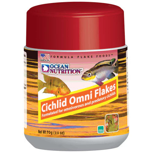 Ocean Nutrition Cichlid Omni Flakes Fish Food 2.5 oz - Image 2