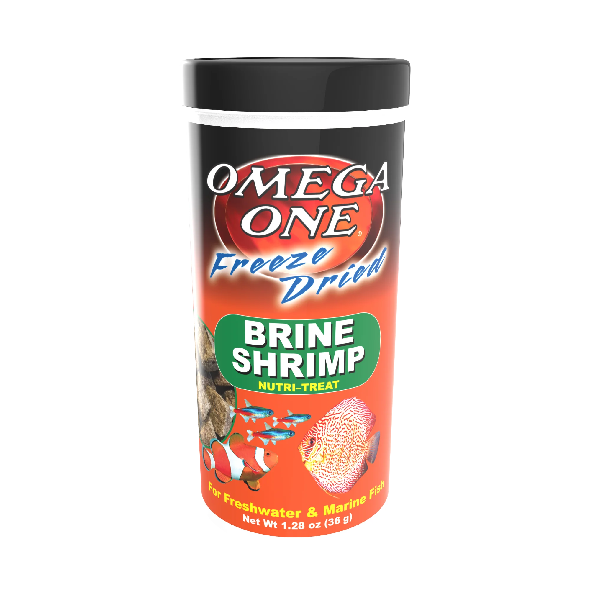 Omega One Freeze Dried Brine Shrimp Fish Food 1.28 oz