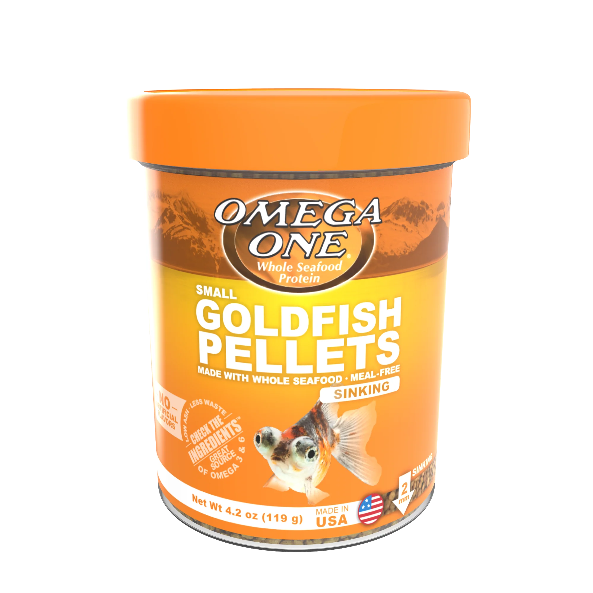 Omega One Goldfish Sinking Pellet Fish Food Small Pellets 4.2 oz
