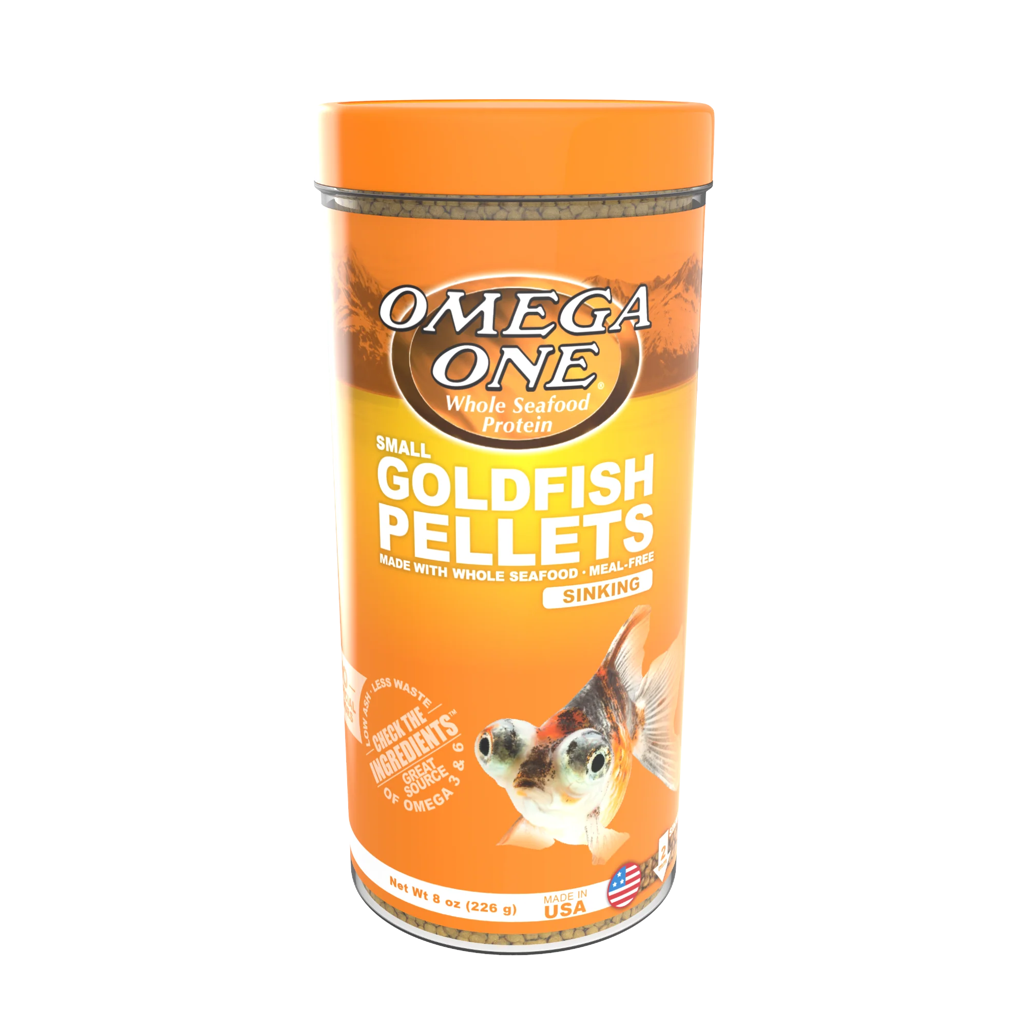 Omega One Goldfish Sinking Pellet Fish Food Small Pellets 8 oz