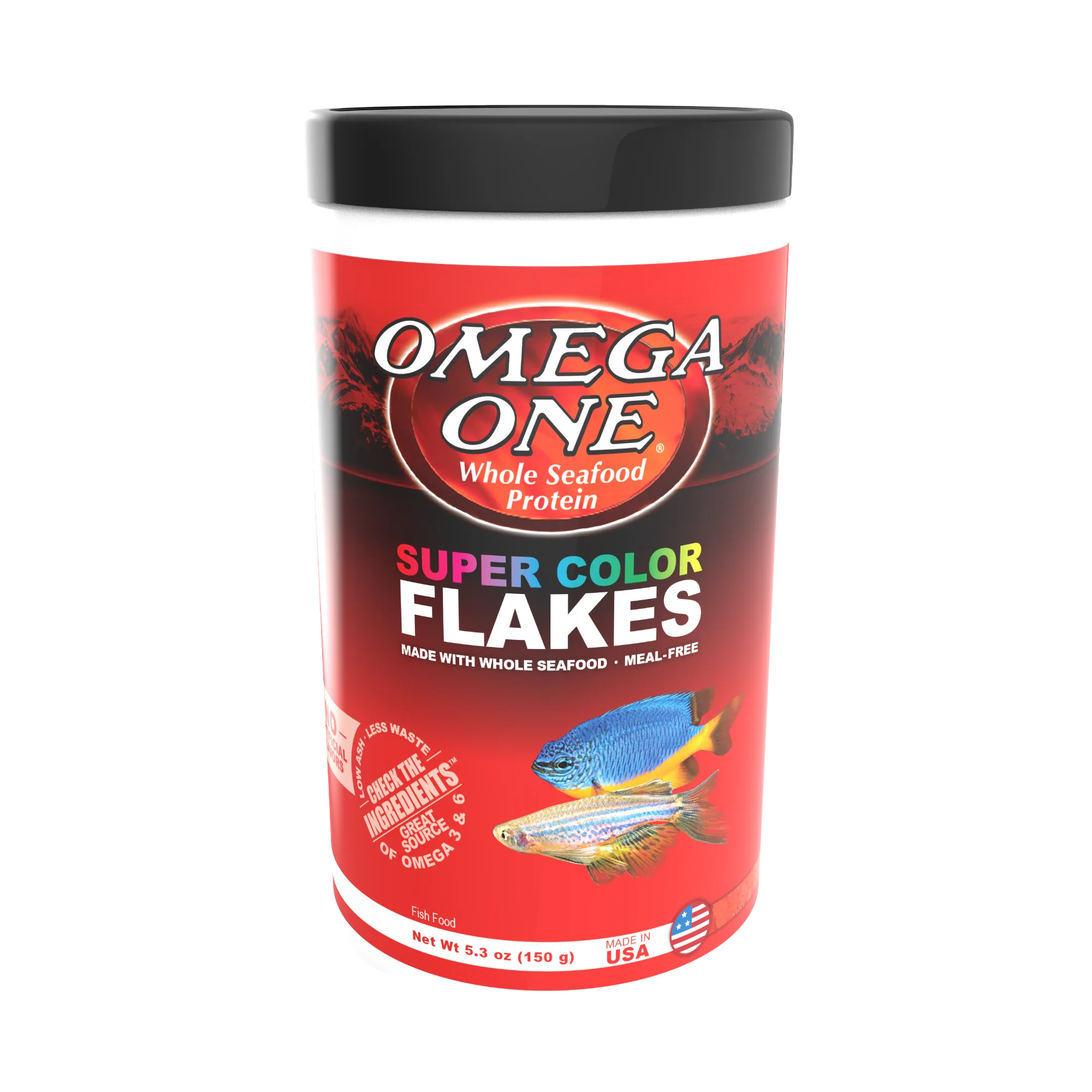 Omega One Super Color Flakes Fish Food 5.3 oz