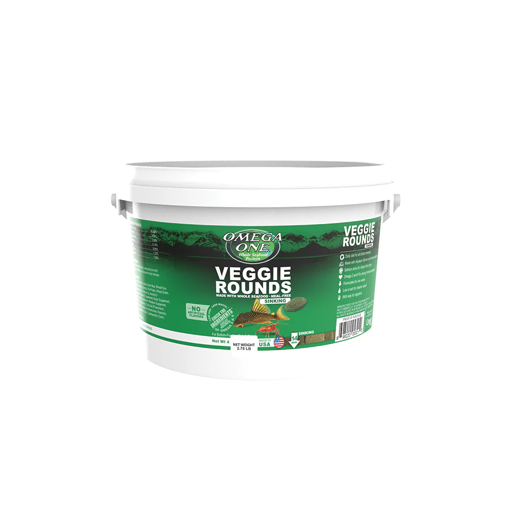 Omega One Veggie Rounds Sinking Pellet Fish Food 2.75 lb