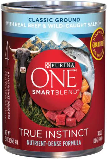 ONE True Instinct with Beef & Wild Caught Salmon Classic Ground - 12/13oz {L-1}178362 - Image 2