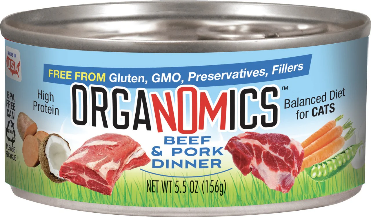 OrgaNOMics Beef & Pork Dinner Canned Cat Food 24ea/5.5 oz