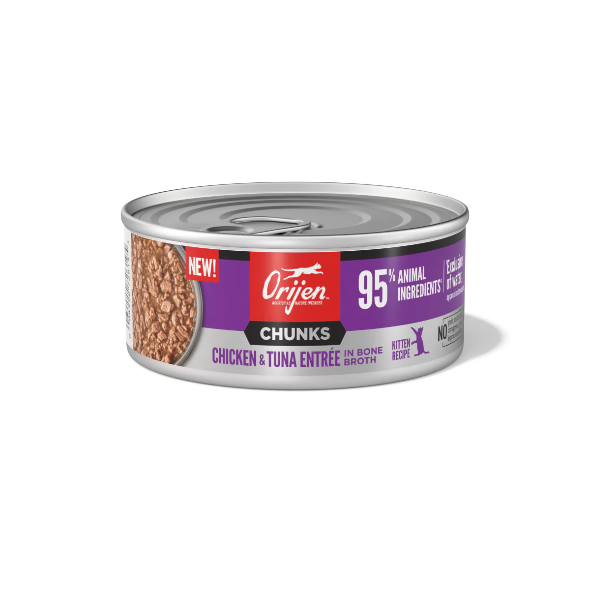 Orijen Chunks & Shreds Canned Kitten Food Chicken & Tuna Entrée 12ea/5.5 oz