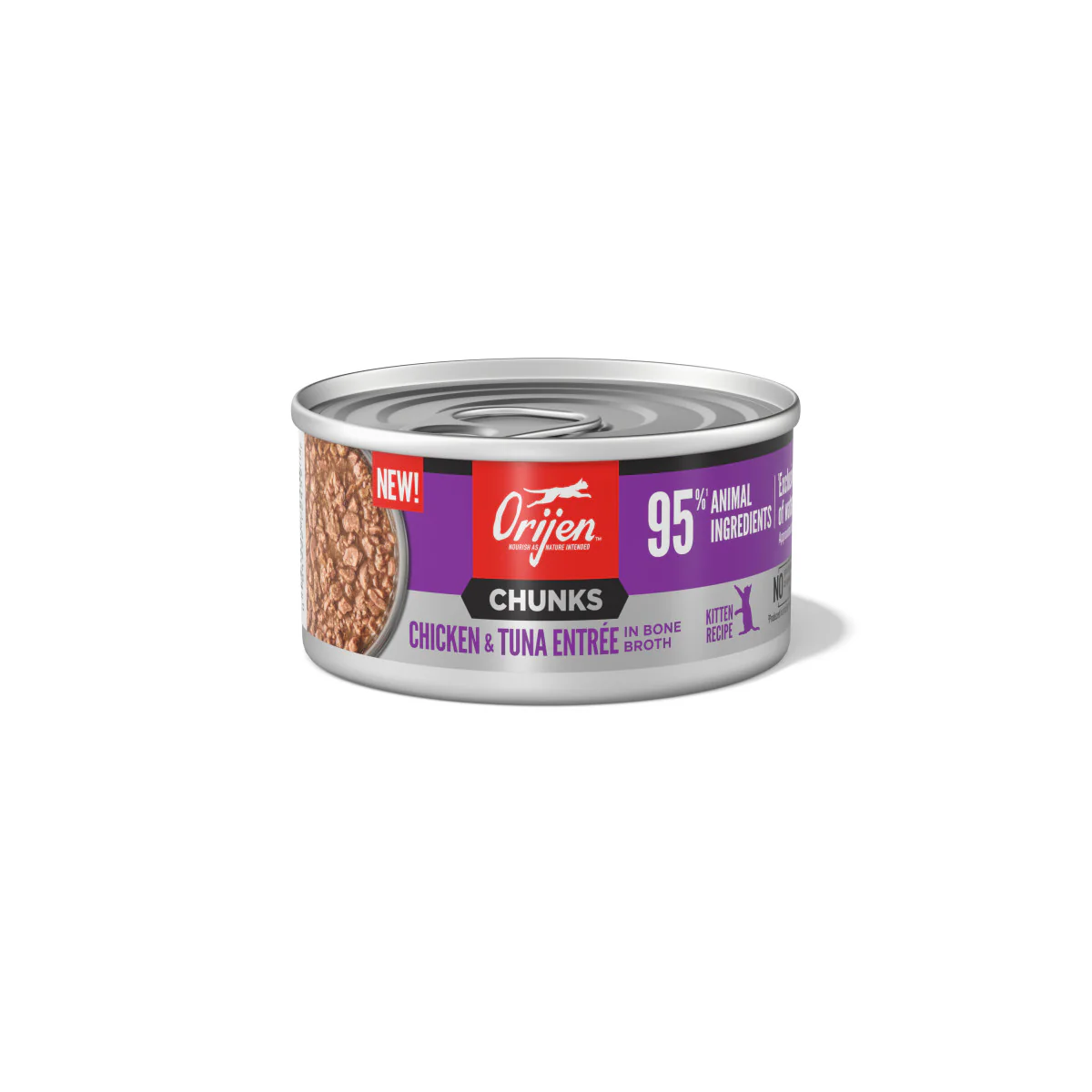 Orijen Chunks & Shreds Canned Kitten Food Chicken & Tuna Entrée 24ea/3 oz