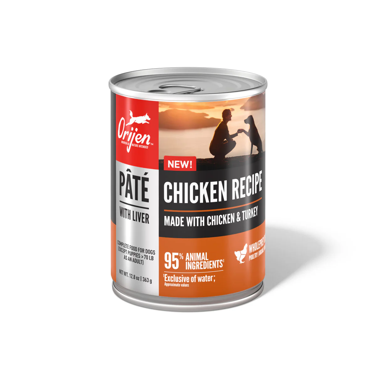 Orijen Pâté w/Liver Canned Dog Food Chicken & Turkey 12ea/12.8 oz