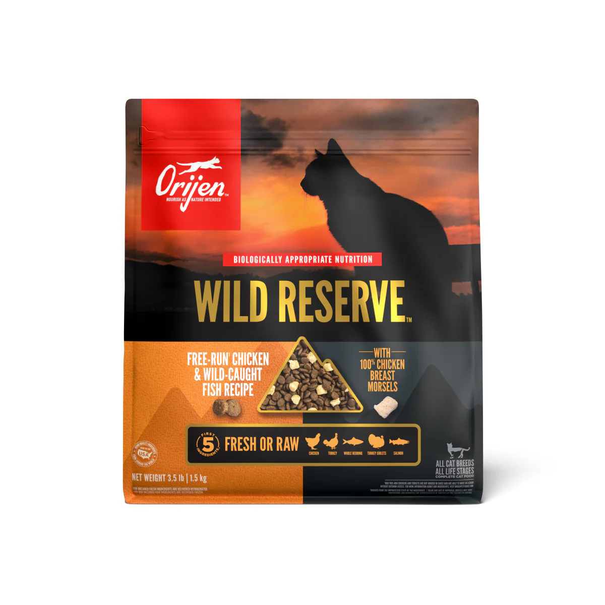 Orijen Wild Reserve Dry Cat Food Free-Run Chicken & Wild-Caught Fish 3.5 lb