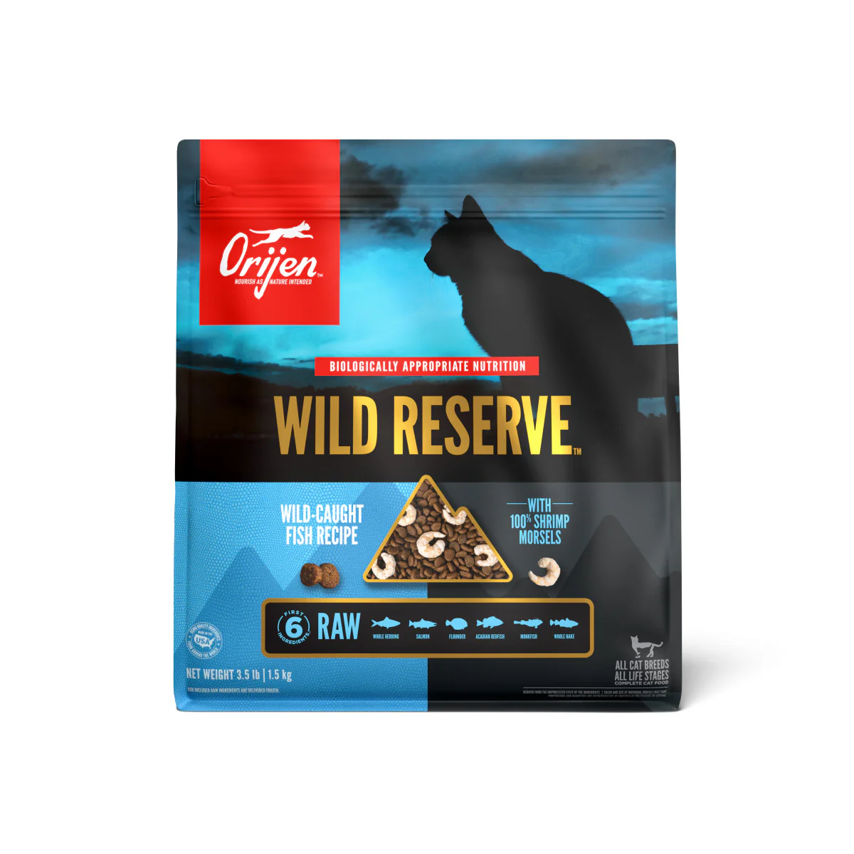 Orijen Wild Reserve Dry Cat Food Wild-Caught Fish Recipe 3.5 lb
