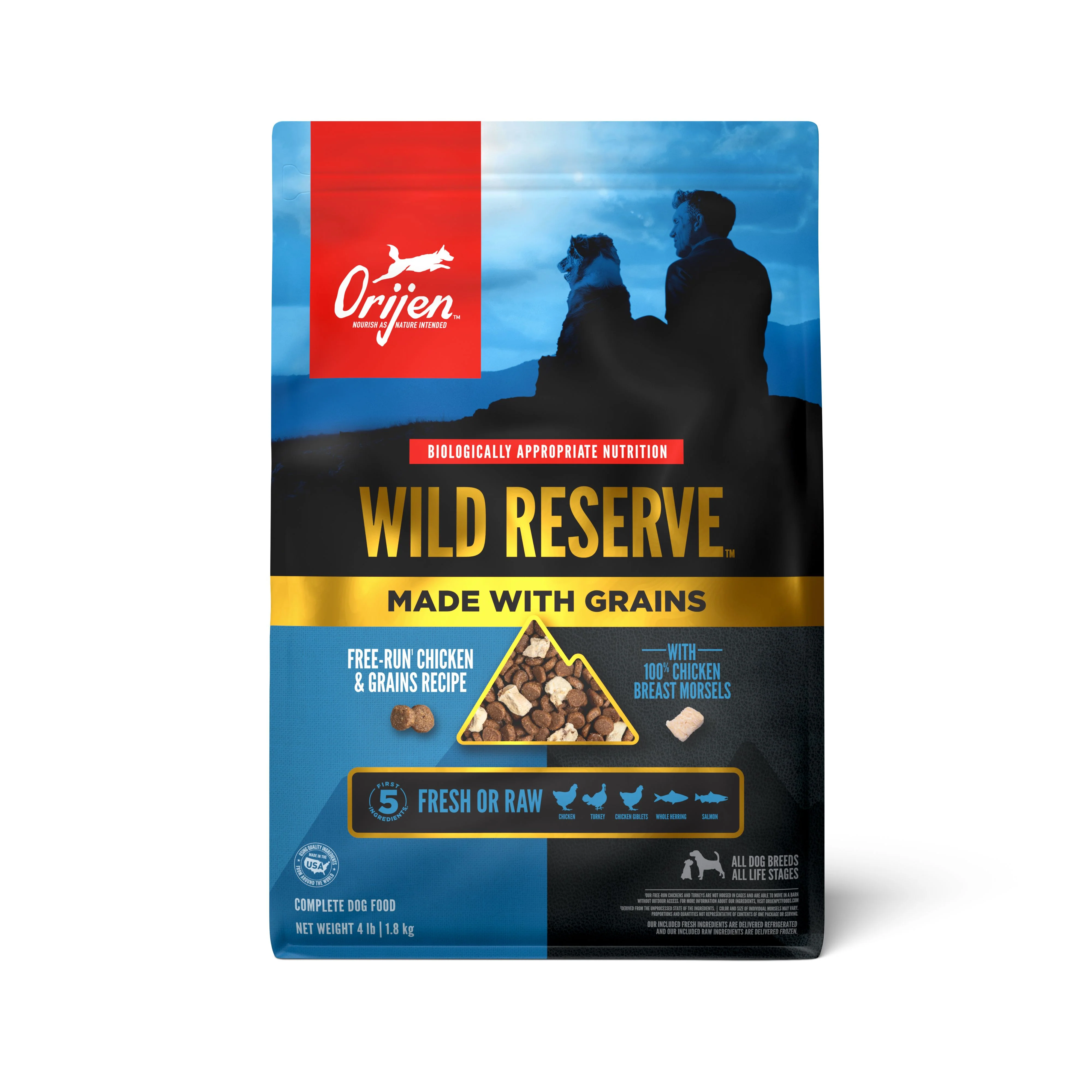 Orijen Wild Reserve Dry Dog Food Free-Run Chicken & Grains 4 lb