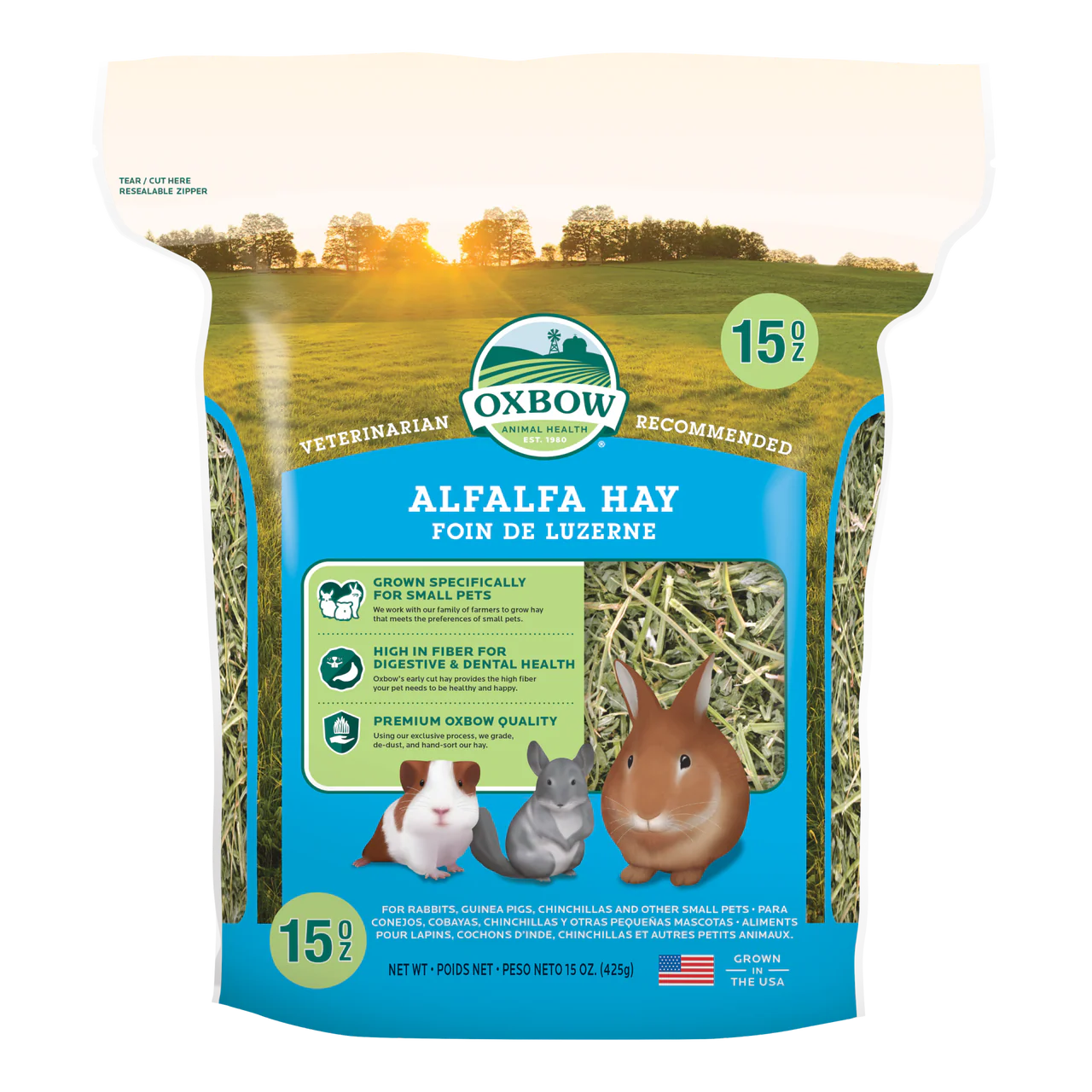 Oxbow Animal Health Alfalfa Hay Small Animal Treat 15oz