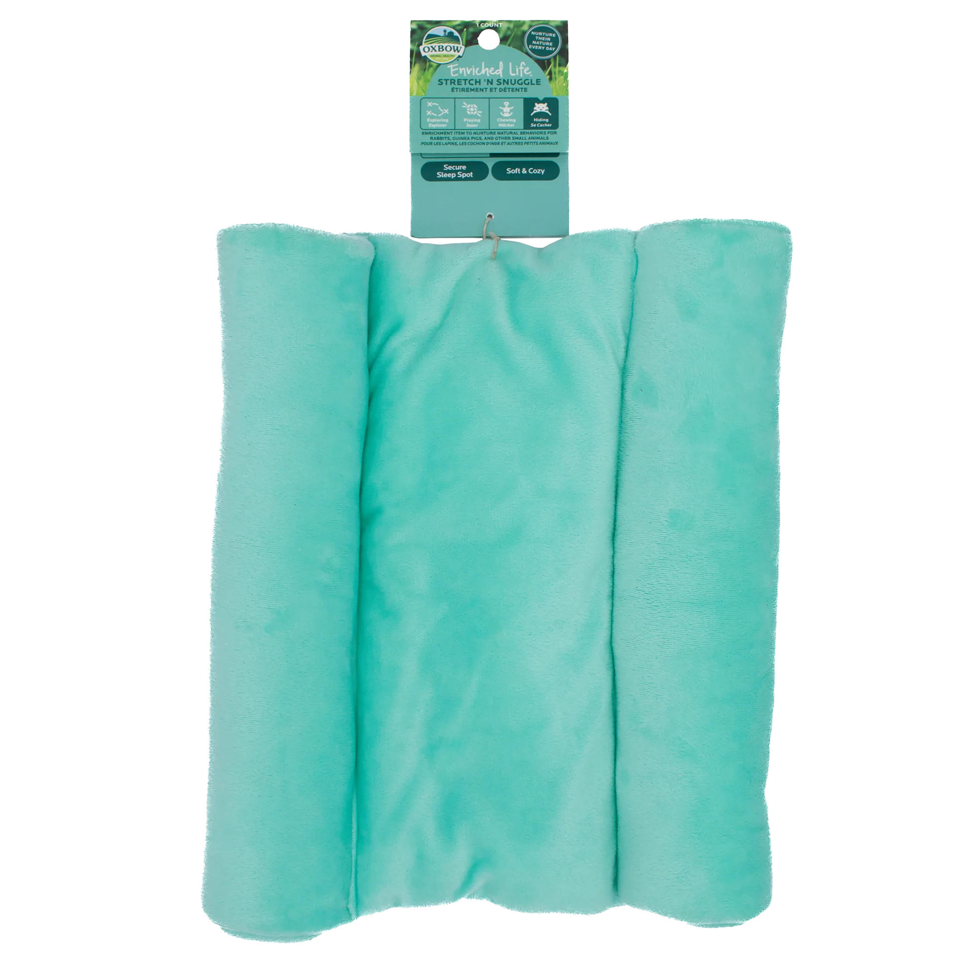 Oxbow Animal Health Enriched Life Small Animal Stretch 'n Snuggle Sleep Spot Mint Green