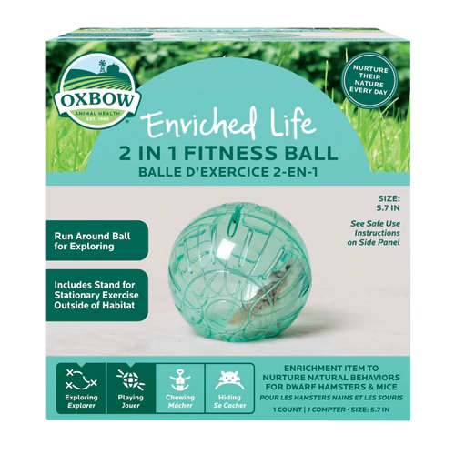 Oxbow Animal Health Enriched Life Small Animal 2-in-1 Fitness Ball One Size - Image 2