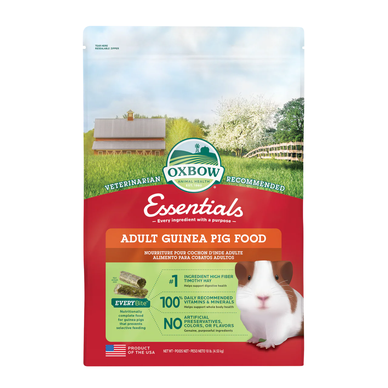 Oxbow Animal Health Essentials Adult Guinea Pig Food 10lb