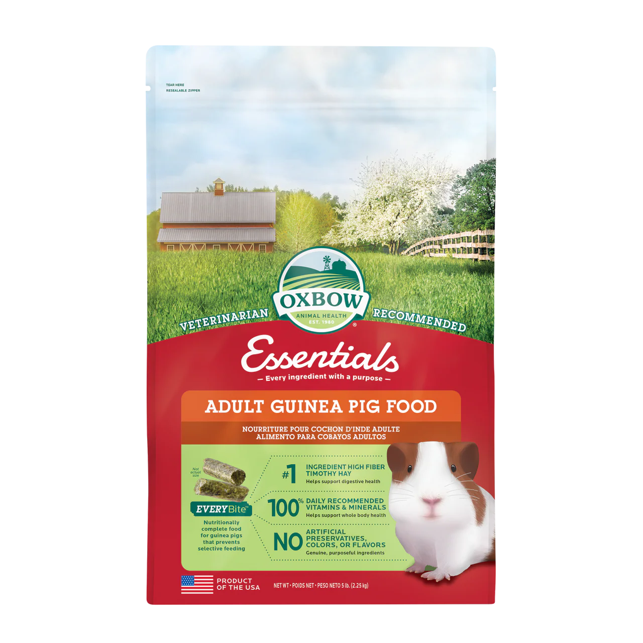 Oxbow Animal Health Essentials Adult Guinea Pig Food 5lb