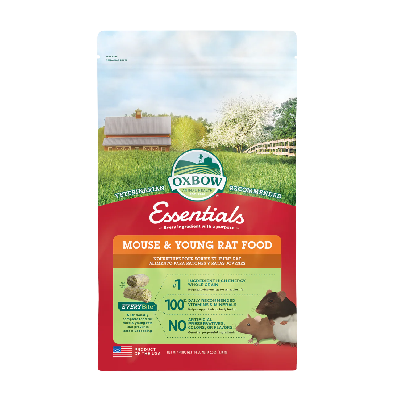 Oxbow Animal Health Essentials Mouse & Young Rat Food 2.5lb