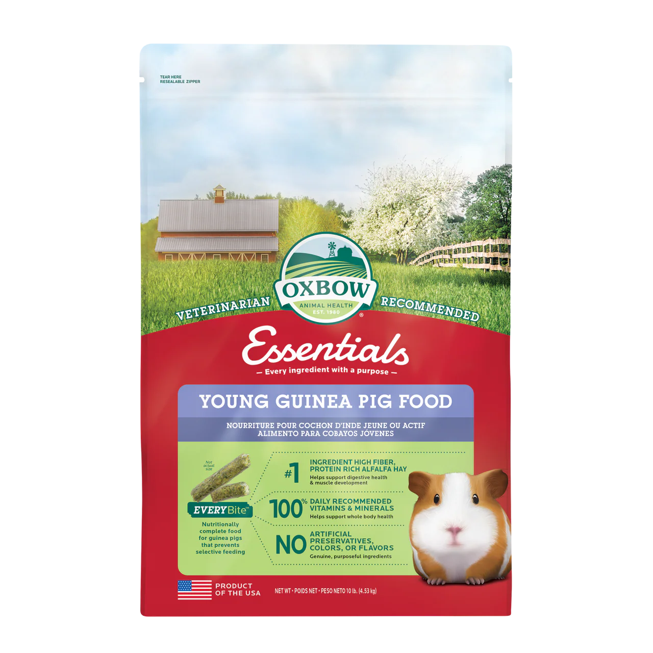 Oxbow Animal Health Essentials Young Guinea Pig Food 10lb