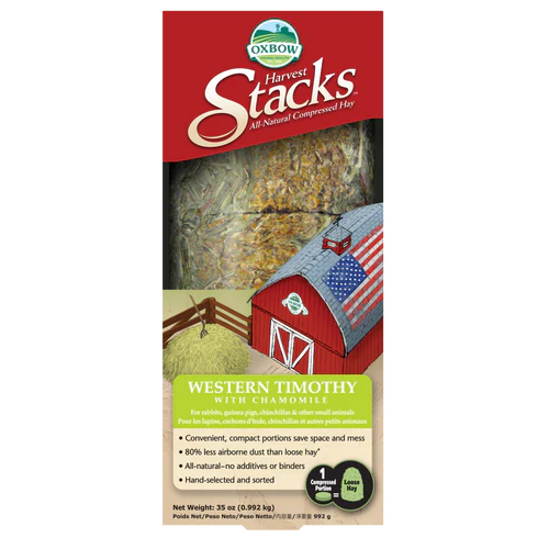 Oxbow Animal Health Harvest Stacks Western Timothy Hay & Chamomile Small Animal Treat 35oz - Image 2