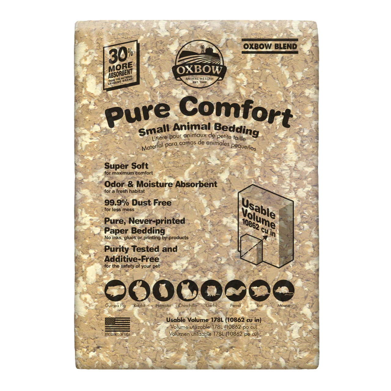 Oxbow Animal Health Pure Comfort Small Animal Bedding Blend 178L