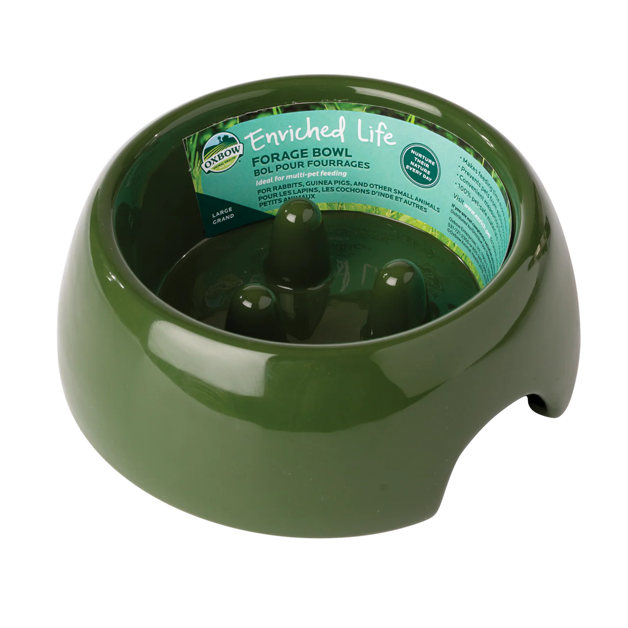 Oxbow Animal Health Enriched Life Forage Small Animal Bowl Green LG