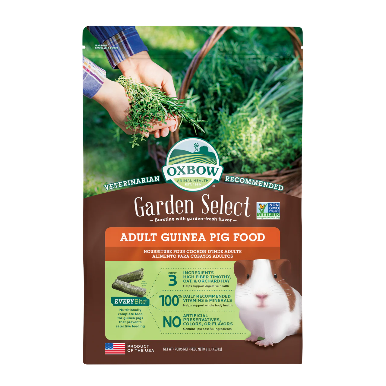 Oxbow Animal Health Garden Select Adult Guinea Pig Food 8lb