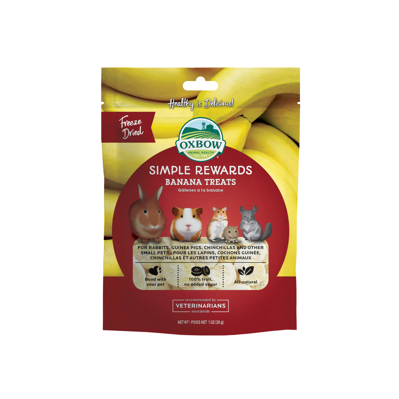 Oxbow Animal Health Simple Rewards Freeze Dried Banana Small Animal Treats 1oz