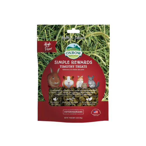 Oxbow Animal Health Simple Rewards High Fiber Timothy Small Animal Treats 1.4oz - Image 2