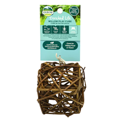 Oxbow Animal Health Enriched Life Willow Play Cube Small Animal Chew One Size - Image 2