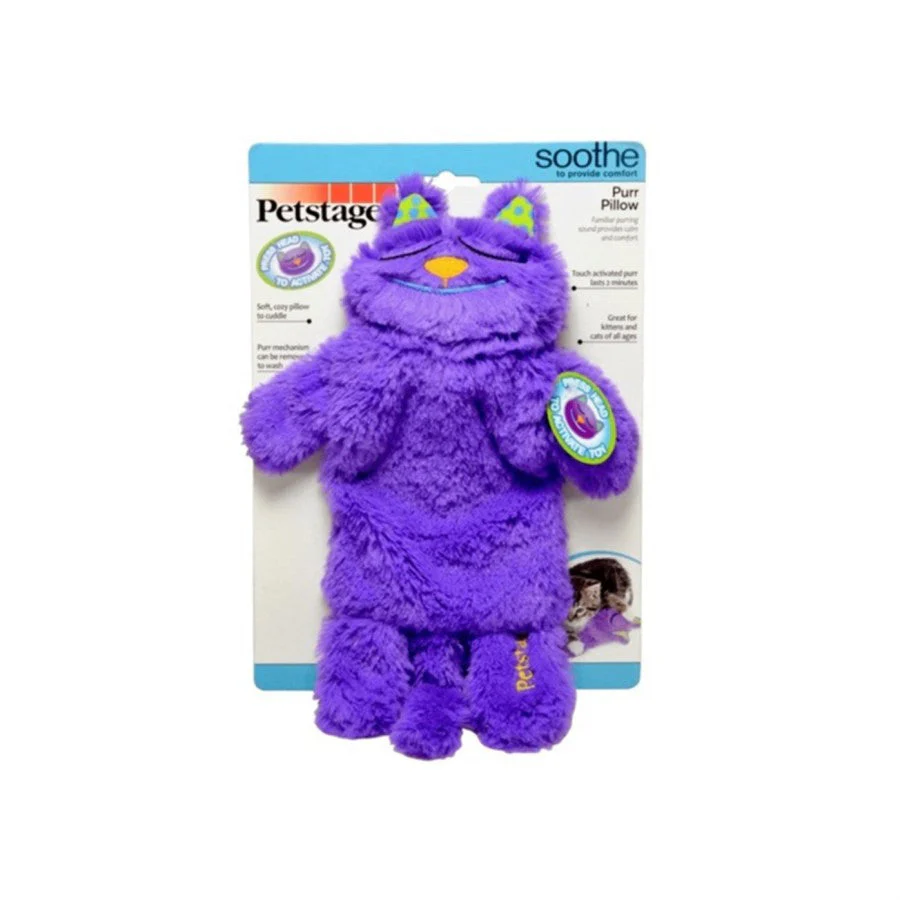 Petstages Purr Pillow Kitty Cat Toy Violet 1ea - Image 2