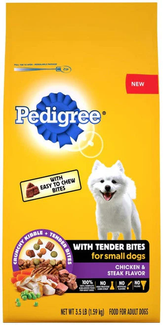 Pedigree Tender Bites Chicken and Steak Small Dry Dog Food 3.5 lb - Image 2