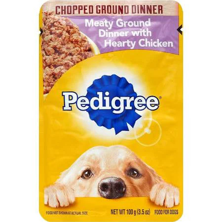Mars Pedigree Meaty Ground Dinner with Chicken Single 16/3.5z{L-1} C= 798578