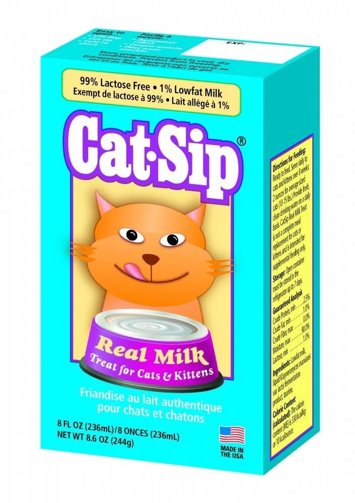 PetAg Cat-Sip Real Milk Treat for Cats & Kittens, 8 fl oz {L+1} 202067
