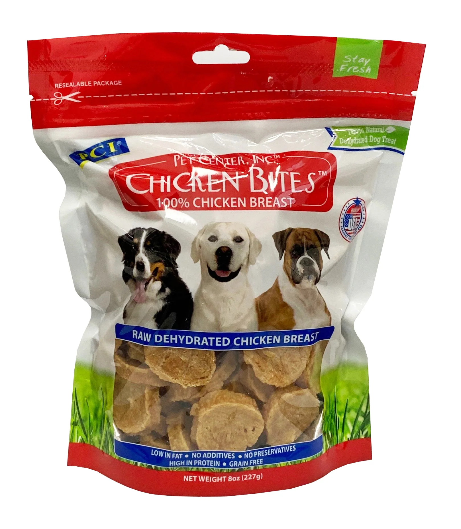 Pet Center Chicken Bites US Dog Treats Chicken 8 oz