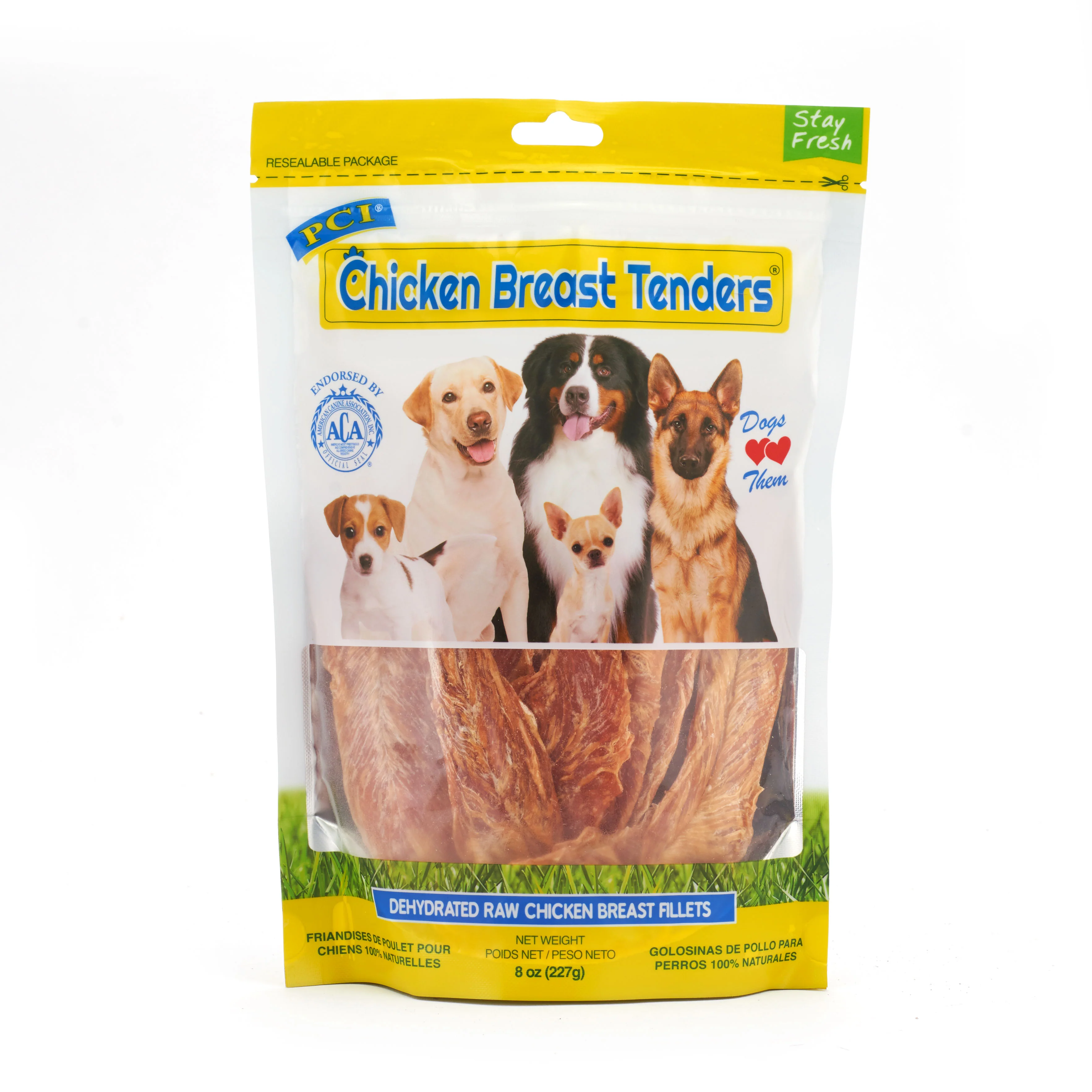 Pet Center Chicken Breast Tenders Dog Treat Bag 8 oz