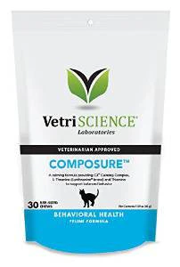 Vetriscience Composure Behavioral Health Chews For Cats-30 Count-{L+x} - Image 2