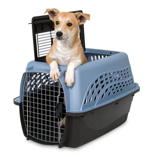 Petmate 2 Door Top Load Dog Kennel Pearl Ash Blue, Black 24 in - Image 2