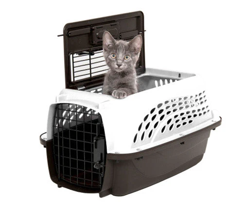 Petmate 2 Door Top Load Dog Kennel Pearl White, Coffee Grounds 19 in - Image 2