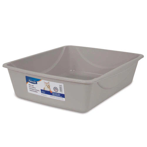 Petmate Basic Cat Litter Pan Mouse Gray LG - Image 2