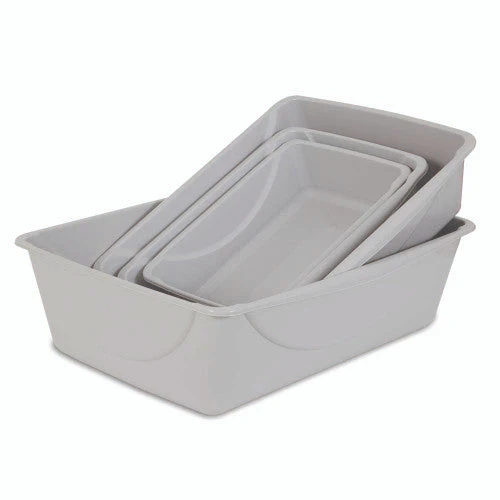 Petmate Basic Cat Litter Pan Mouse Gray MD - Image 2