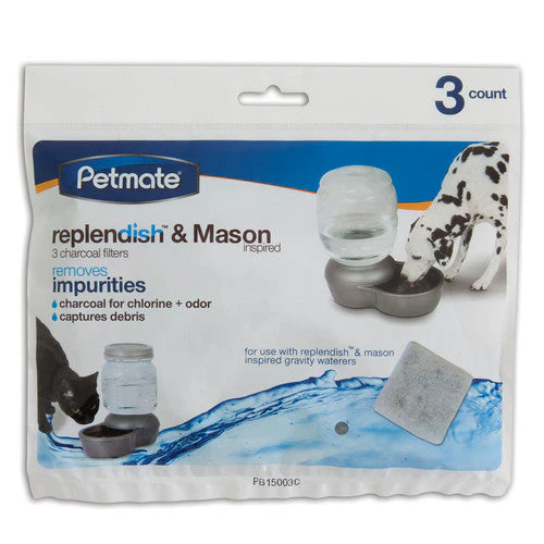 Petmate Replendish Charcoal Filter Tray Grey 3 Pack - Image 2