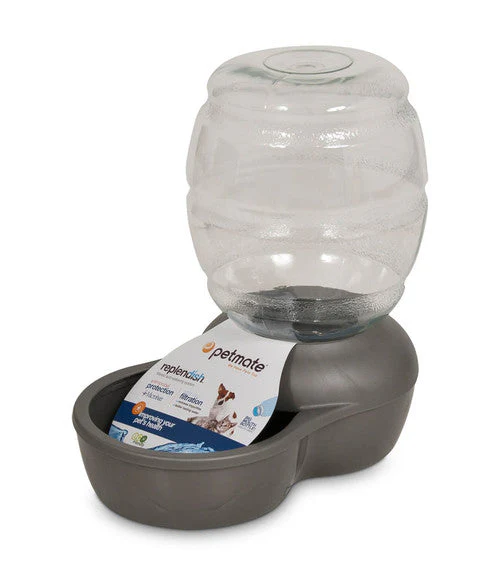 Petmate Replendish Water With Microban Pearl Silver Grey SM - Image 2