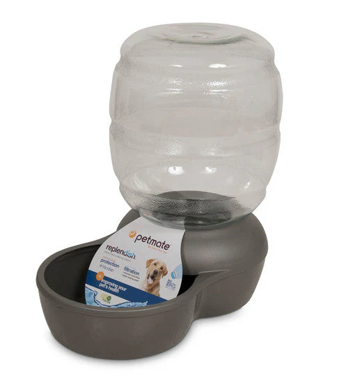 Petmate Replendish Water With Microban Mason Silver LG - Image 2