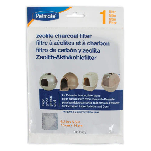 Petmate Zeolite Filter for Hooded Cat Litter Pan Black/White LG - Image 2