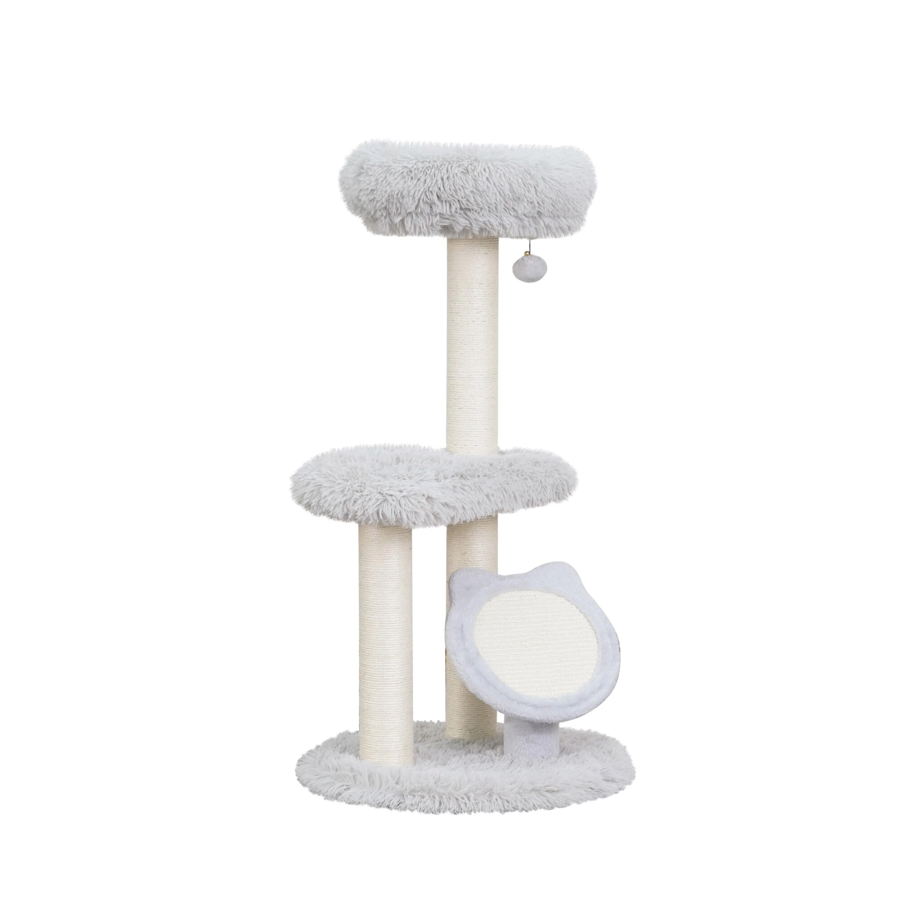 PetPals Rockview 2-Level Cat Tree Ivory 37 in